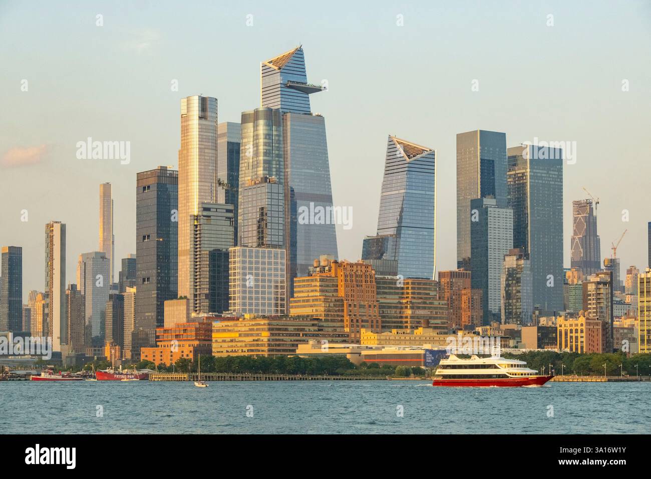 United States, New York State, New York City, Midtown Manhattan and Hudson River Stock Photo