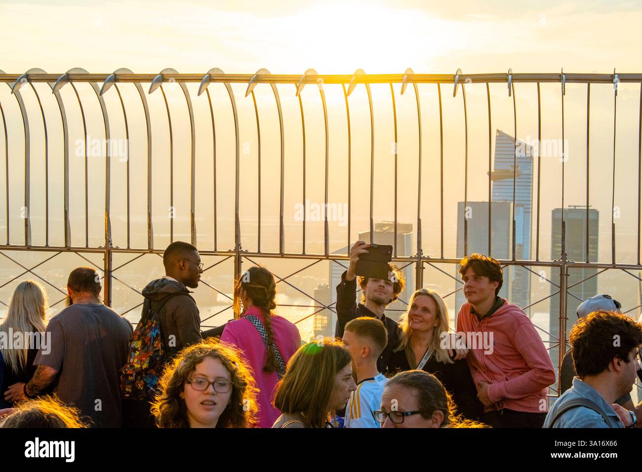 United States, New York State, New York City, Manhattan, general view from the Empire State Building, tourists Stock Photo