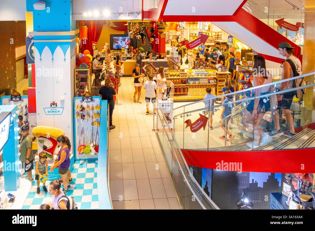United States, New York State, New York City, Manhattan, Rockefeller Center, FAO Schwarz toy store Stock Photo