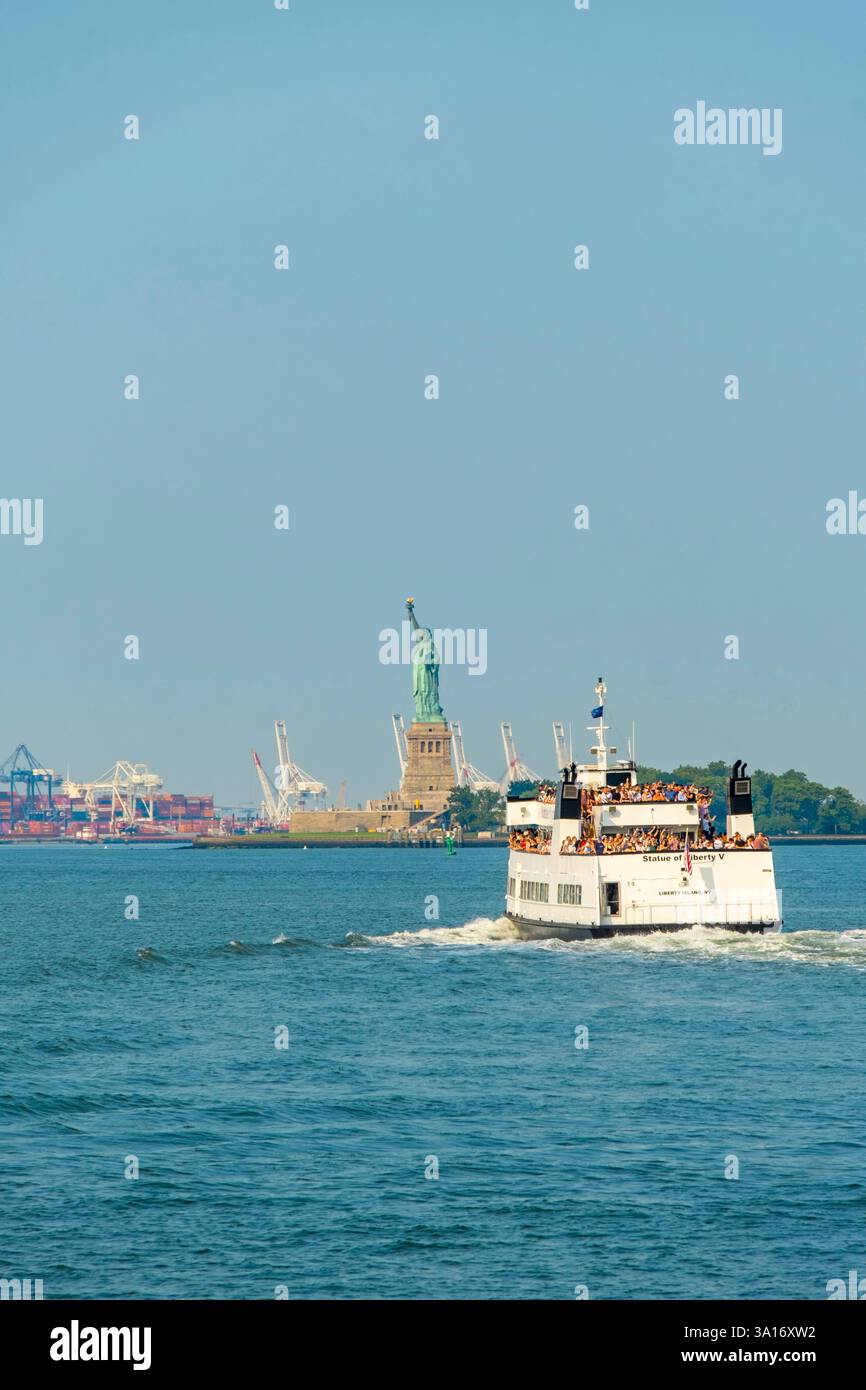 United States, New York State, New York City, ferry to the Statue of Liberty Stock Photo