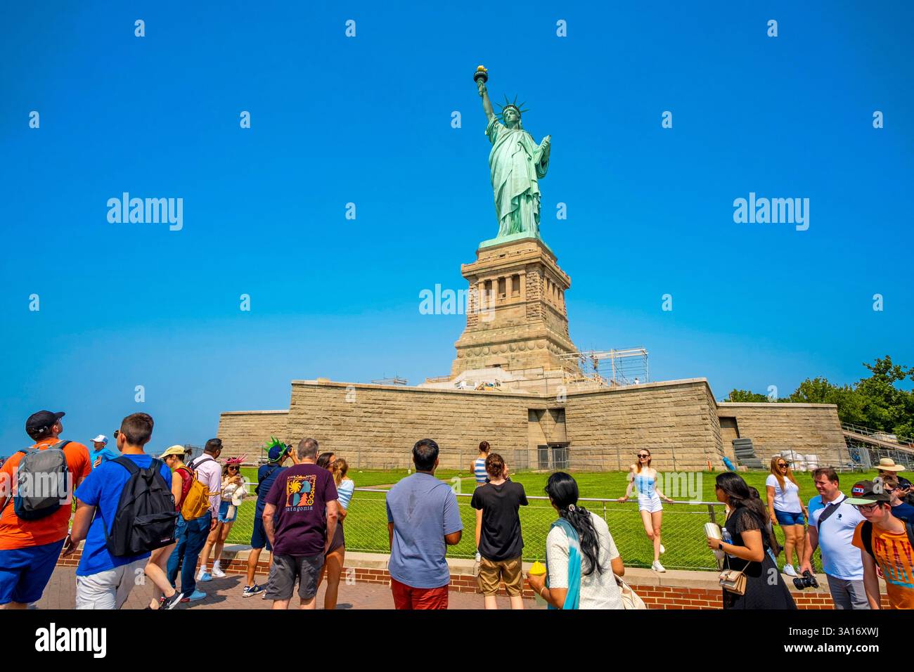 United States, New York State, New York City, the Statue of Liberty listed as World Heritage by UNESCO Stock Photo
