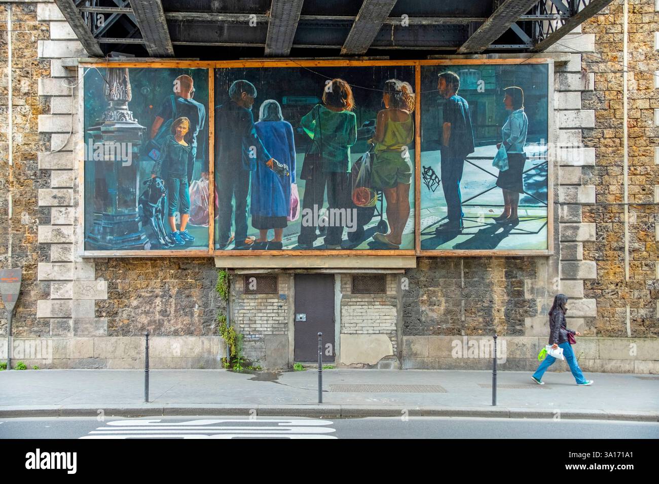 France, Paris, Vaugirard street, street art Stock Photo