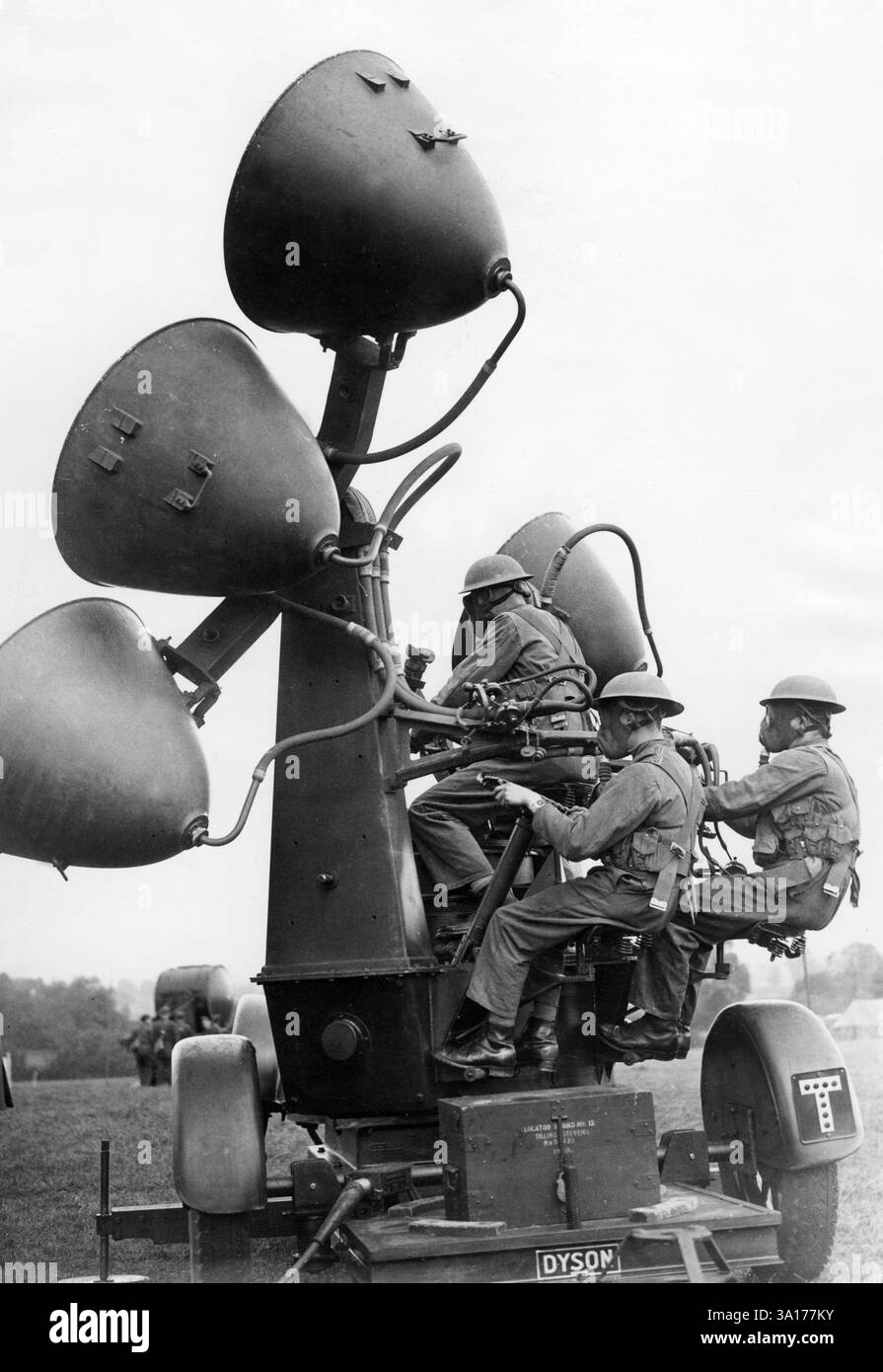British listening device for targeting aircraft during an air defense ...