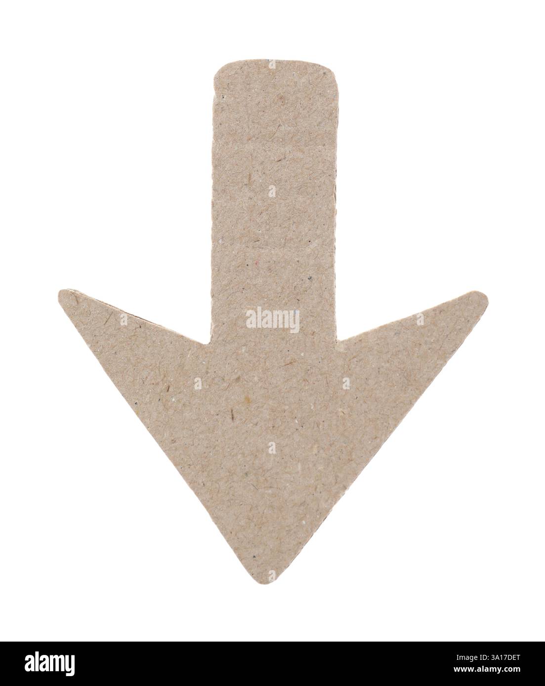 One kraft paper arrow isolated on white Stock Photo - Alamy