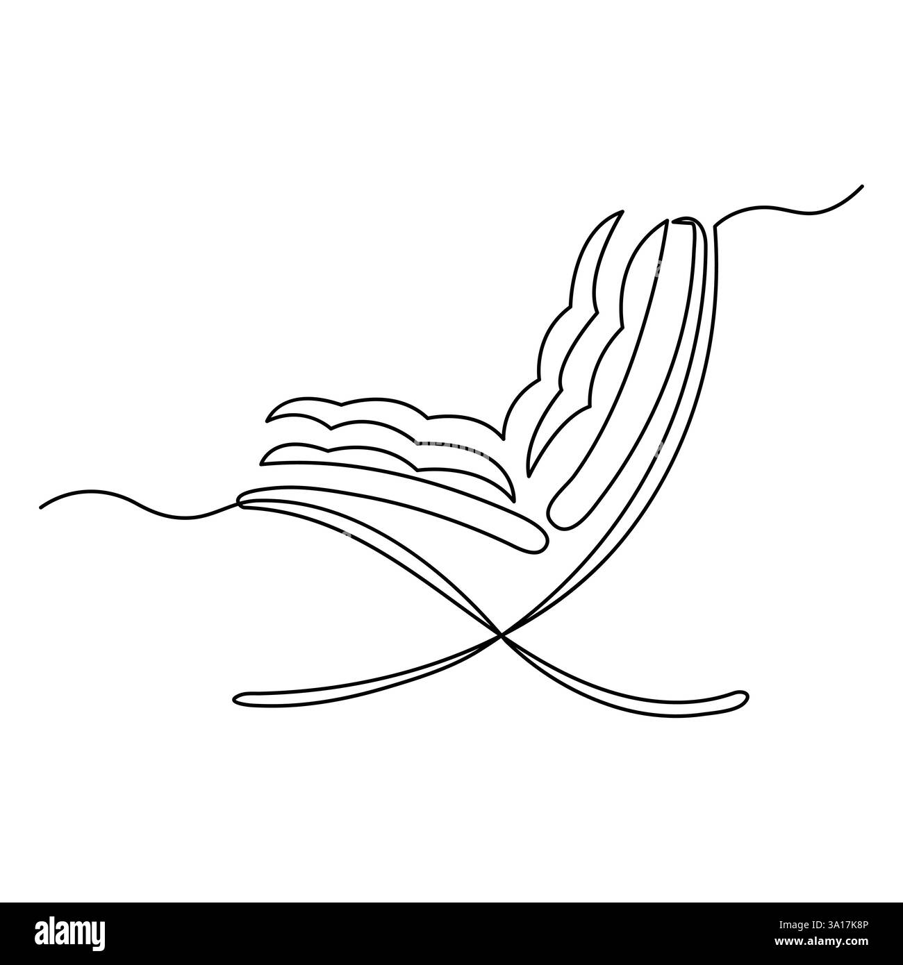 Continuous single line hand drawing simple modern chair icon and ...
