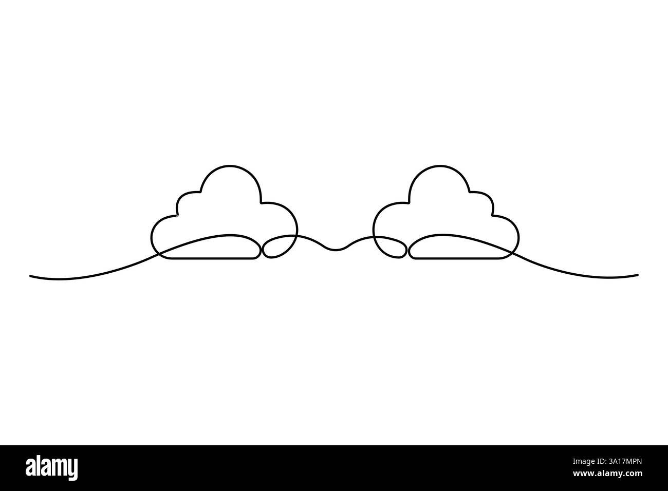 Continuous one line cloud icon Vector illustration Stock Vector Image ...