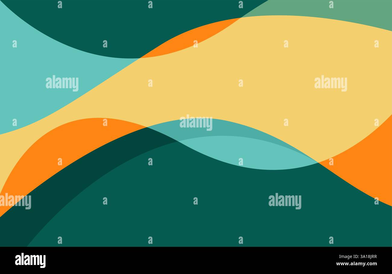 Minimal geometric background. elements with fluid Dynamic shapes composition Stock Vector