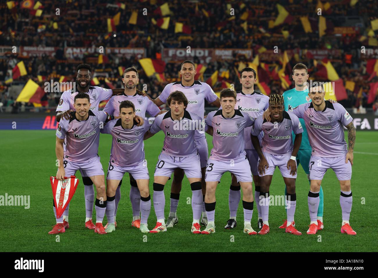 Athletic Club Bilbao players seen during the UEFA Europa League 2024