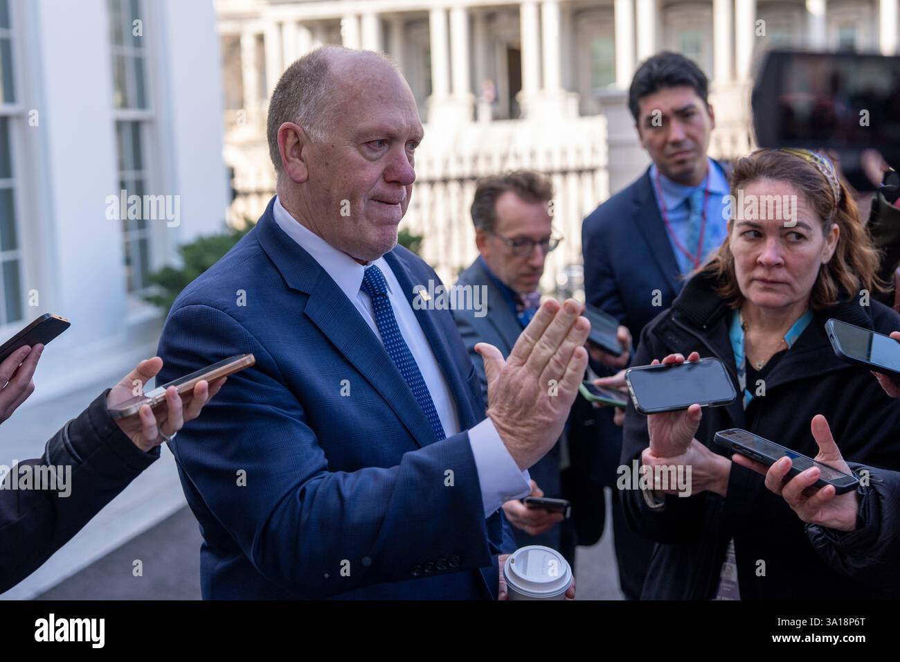 White House border czar Tom Homan speaks with reporters at the White ...
