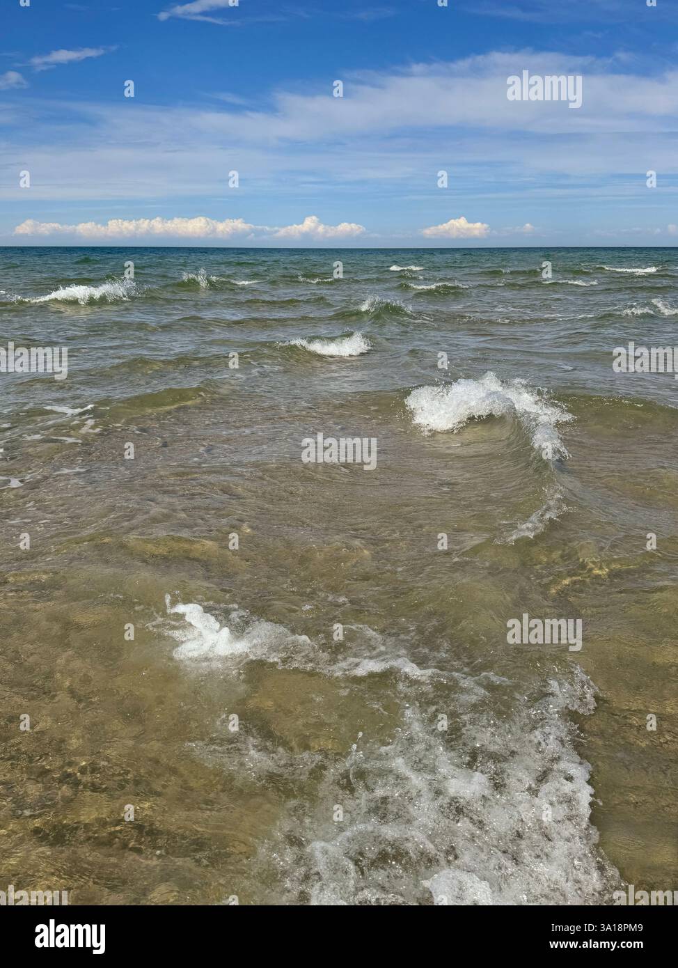 Skagen, Grenen, Baltic Sea meets North Sea in Denmark - Smartphone Captured Stock Image