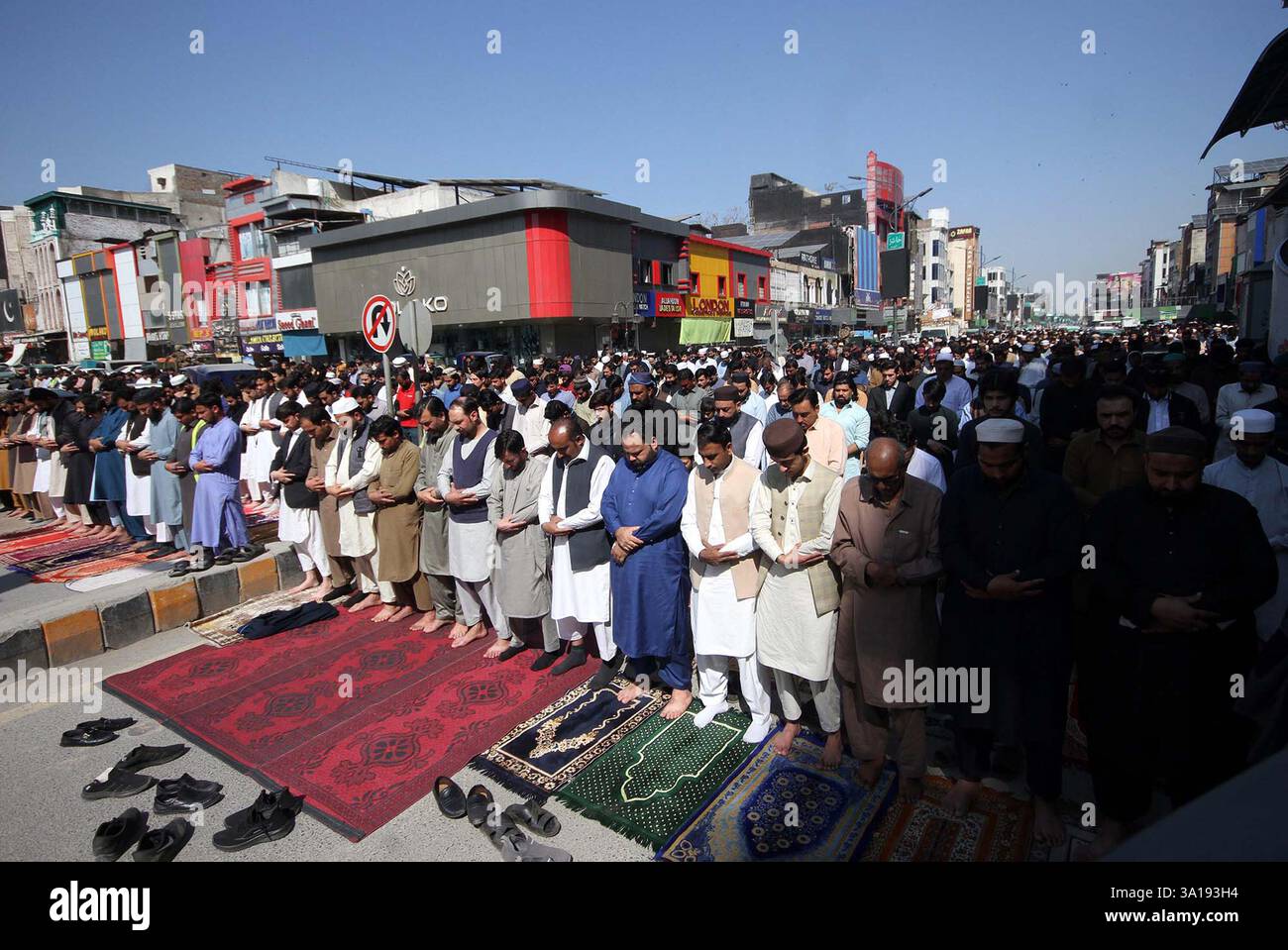 Faithfull Muslims are performing 1st Friday Prayer of the Holy Month of ...