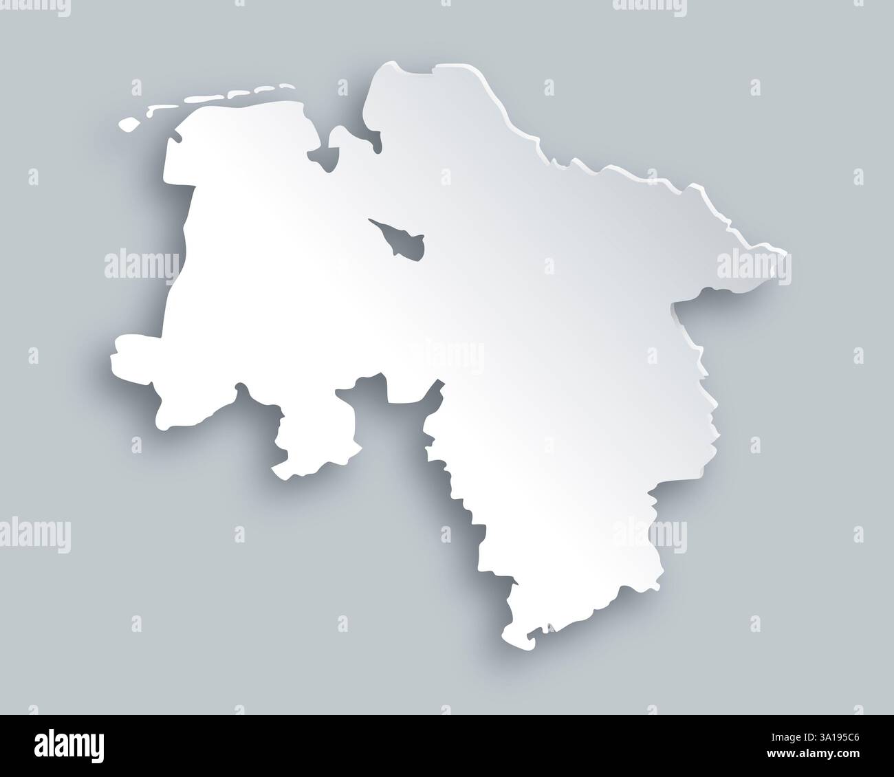 Map of Lower Saxony Stock Photo - Alamy
