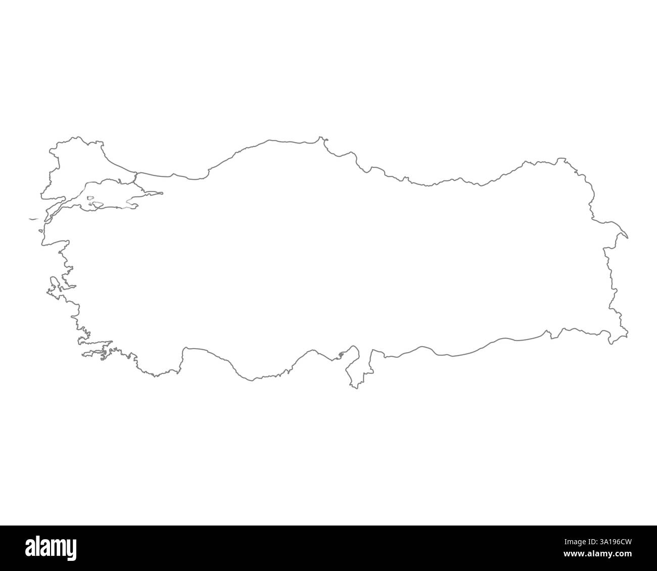 Map of Turkey Stock Photo - Alamy