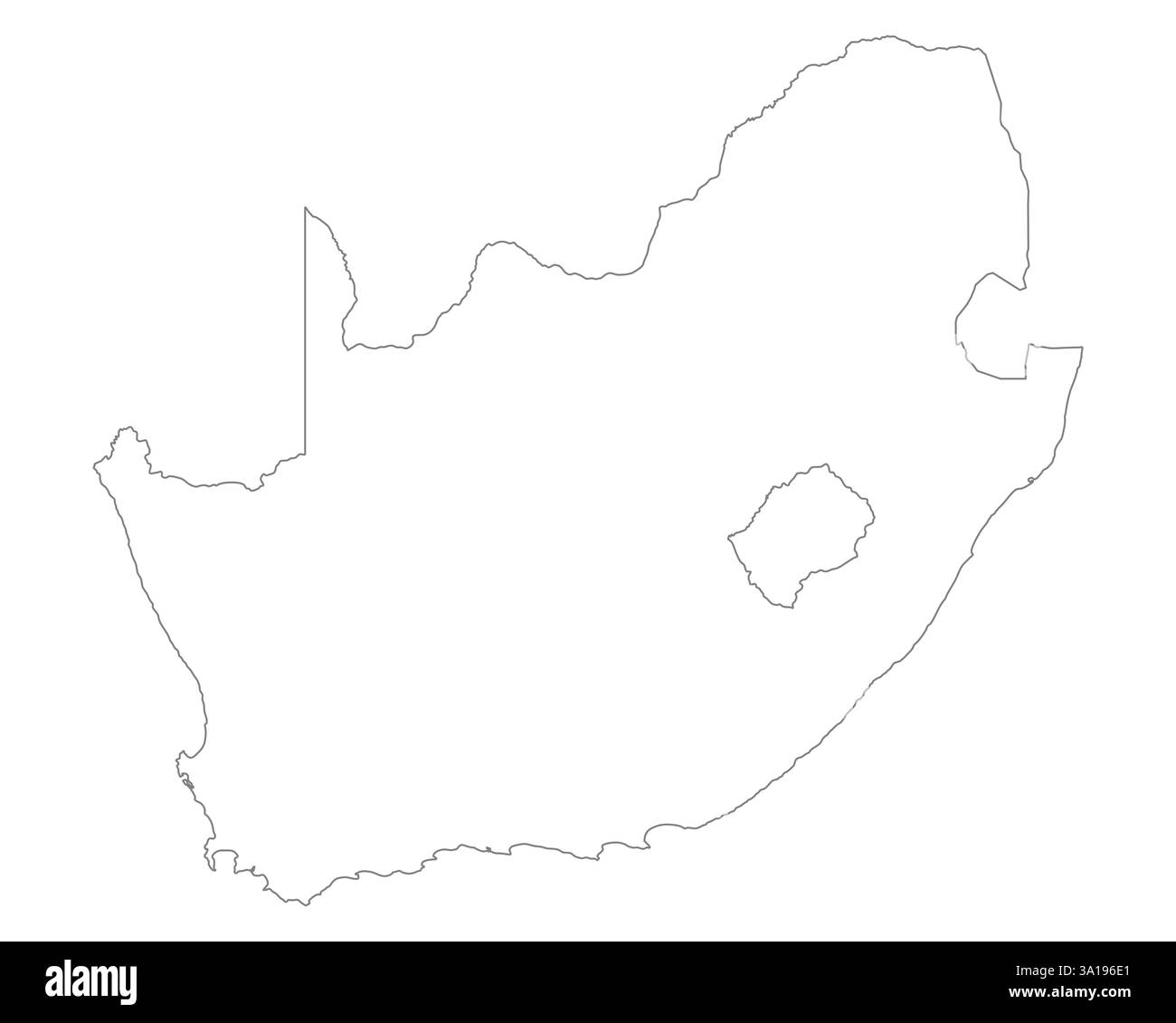 South africa map Black and White Stock Photos & Images - Alamy