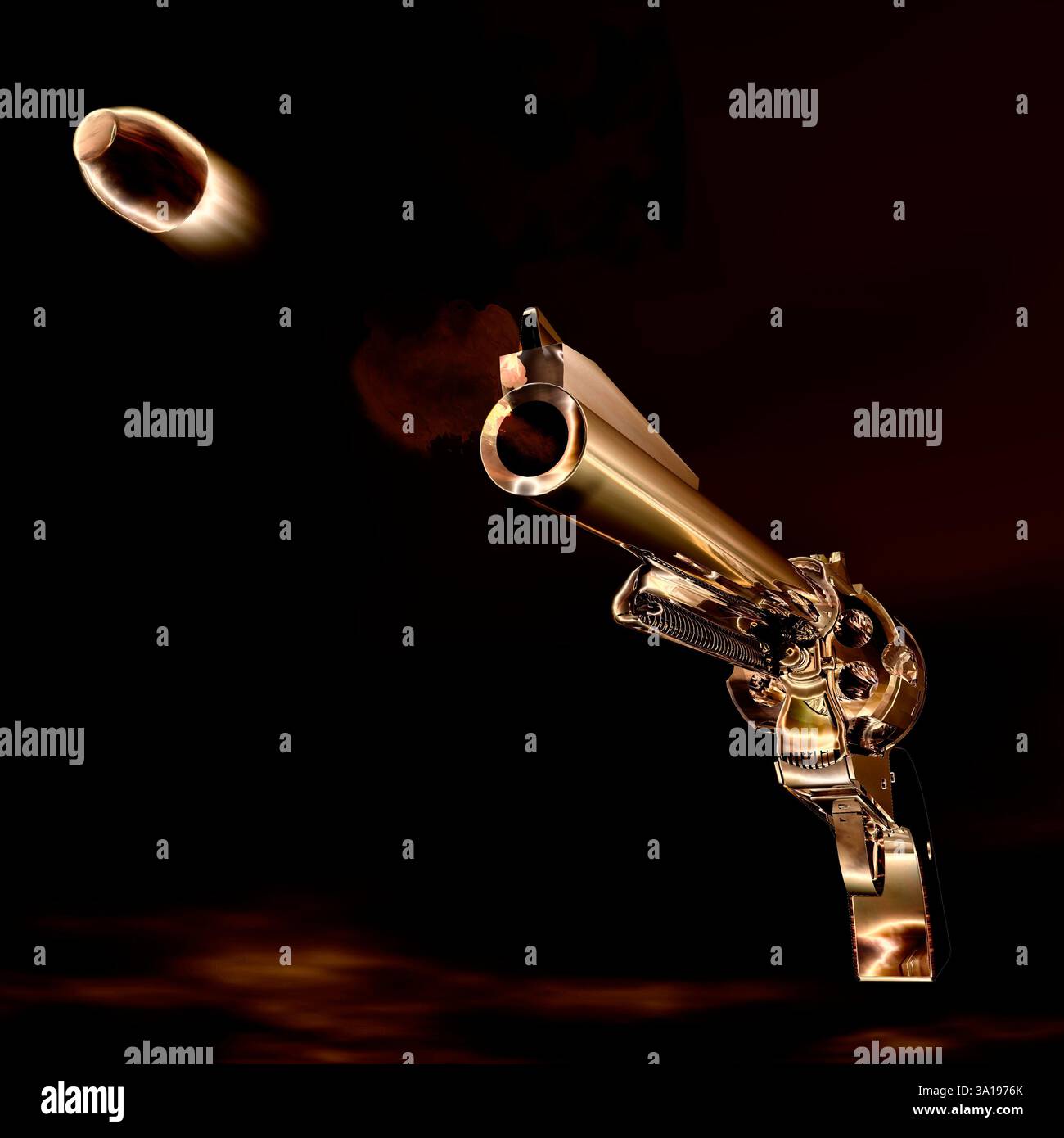 Digital Illustration of a Revolver Stock Photo - Alamy