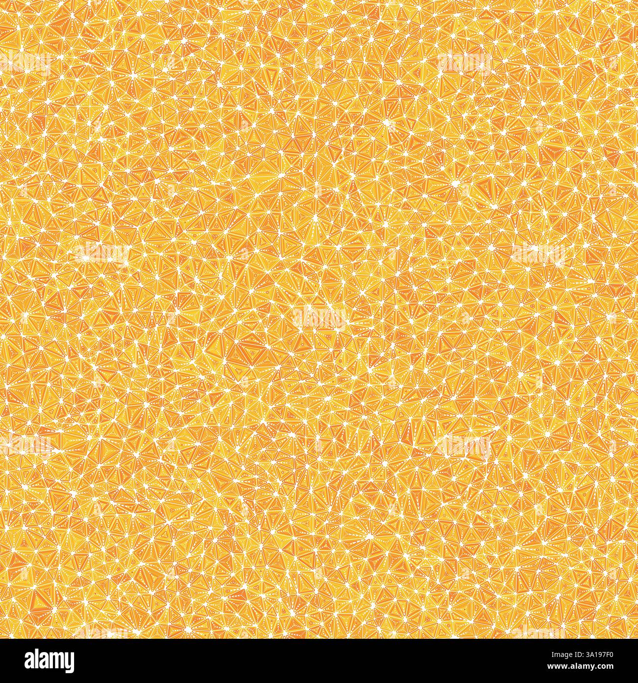Background with triangles pattern. Tiny shape size. Multiple repeated inner triangles. Monotone colored style. Repeatable pattern. Stock Vector