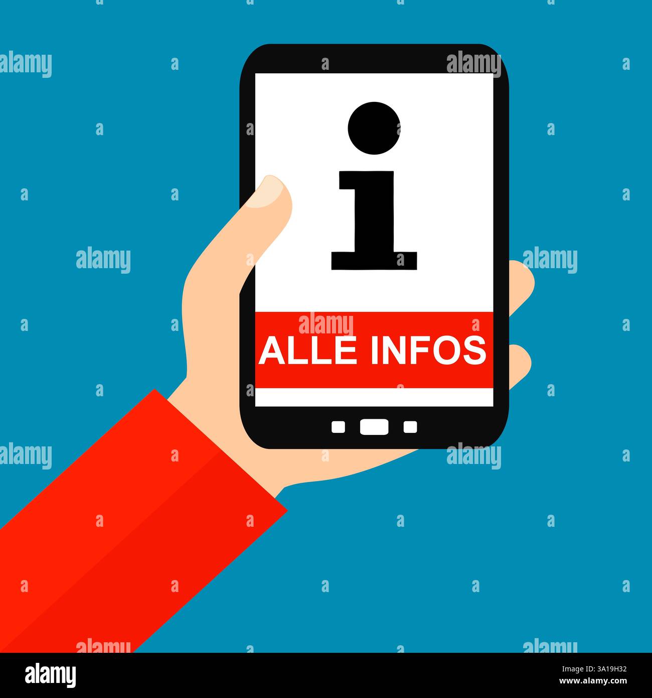 Hand With Smartphone All Information Flat Design Stock Photo Alamy Hand with smartphone all information flat design stock photo alamy