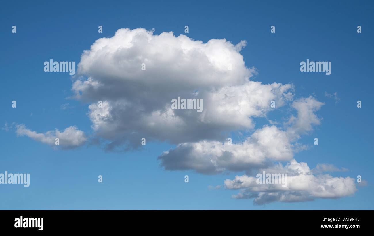 View to sky with cumulus clouds Stock Photo - Alamy