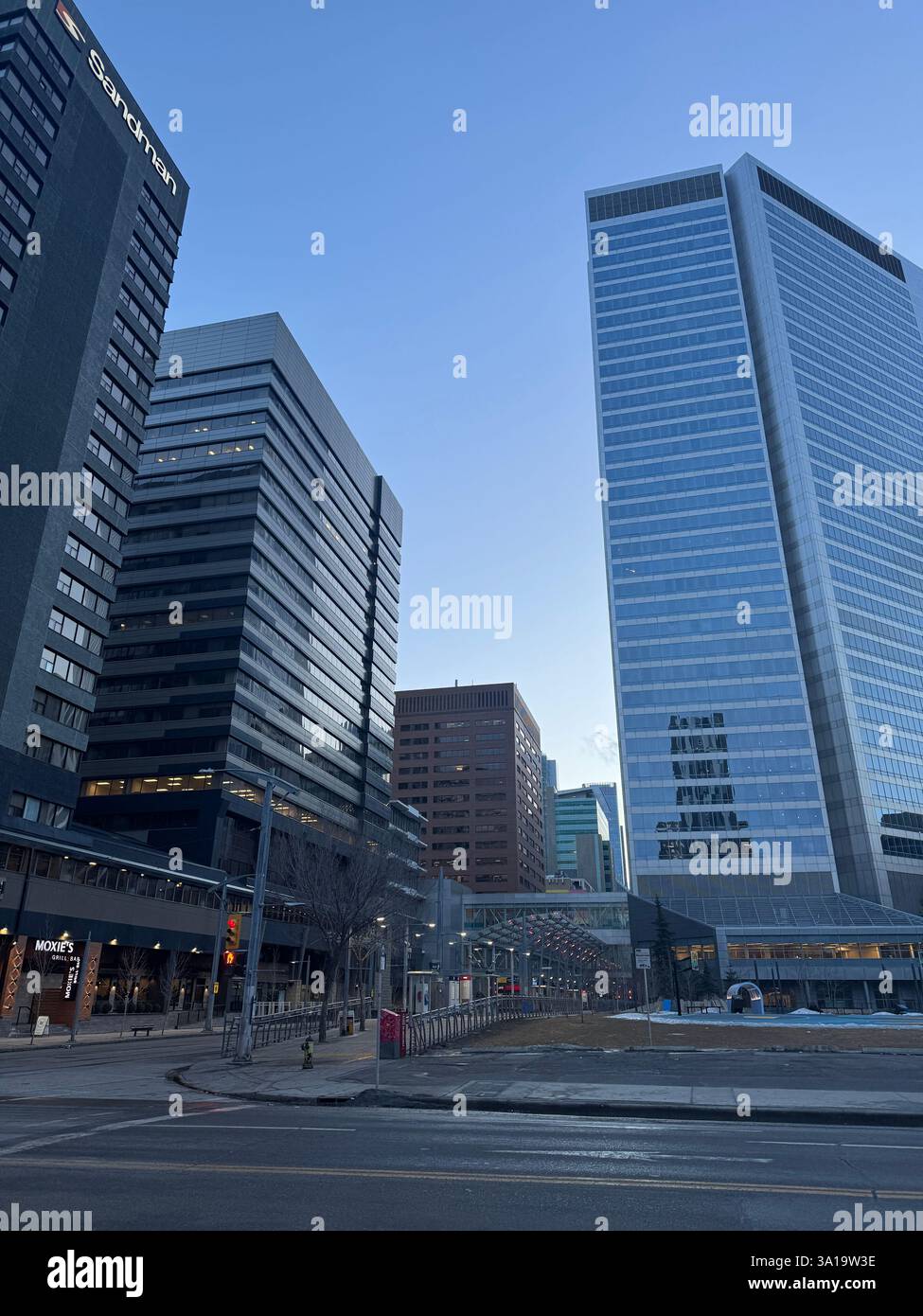 Calgary city in the morning in alberta, Canada - Smartphone Captured Stock Image