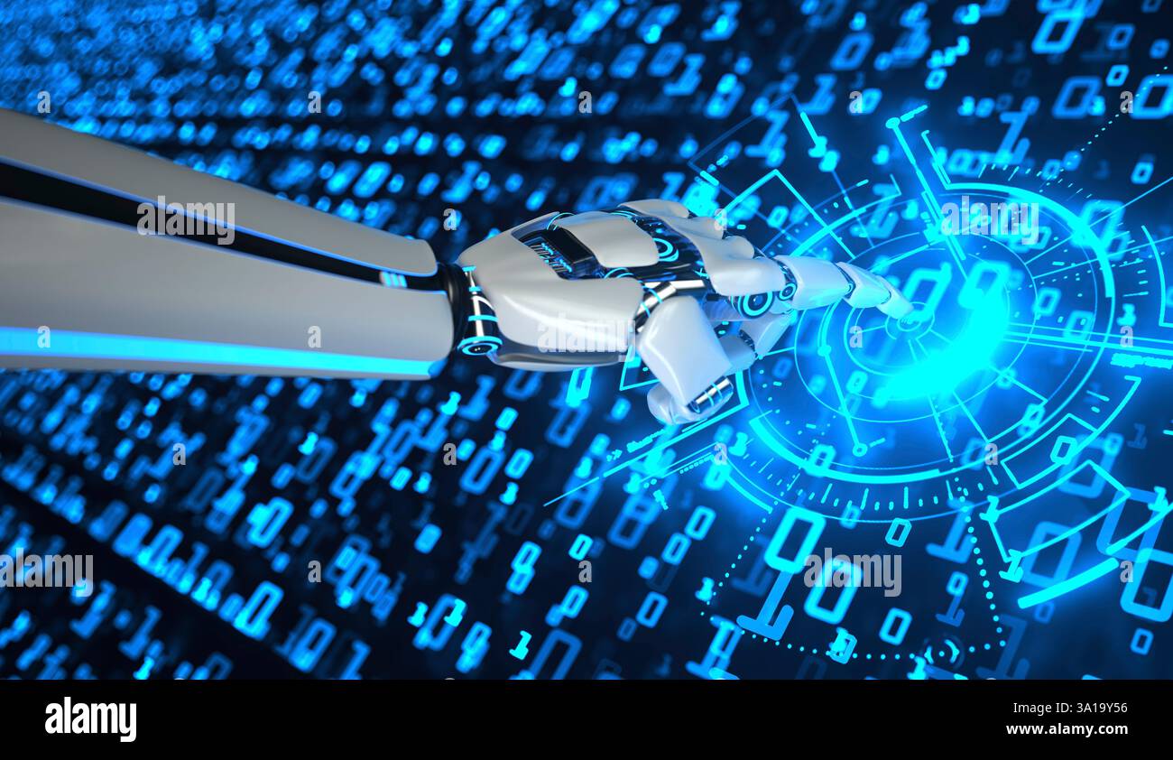 How Ai Controls Algorithm Image The AI controls the software. 3d illustration Stock Photo - Alamy