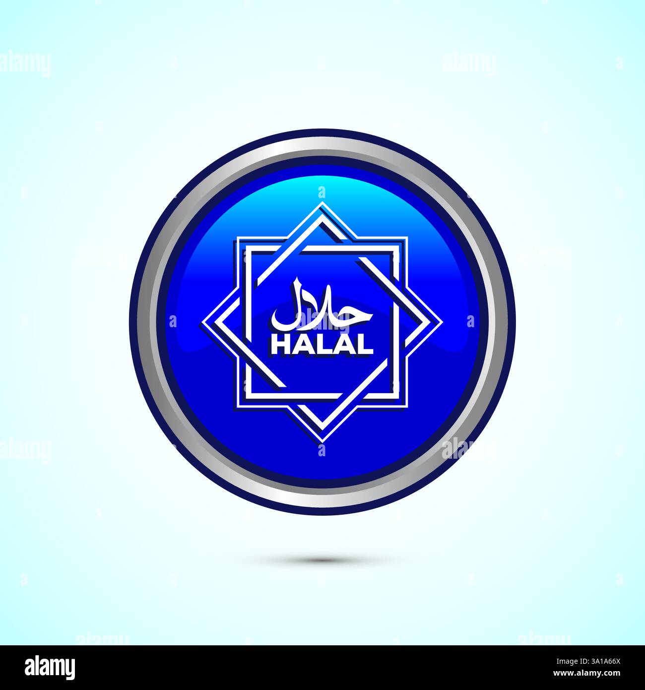 Halal icon design illustration, Halal Certificate tag, Islamic approved ...