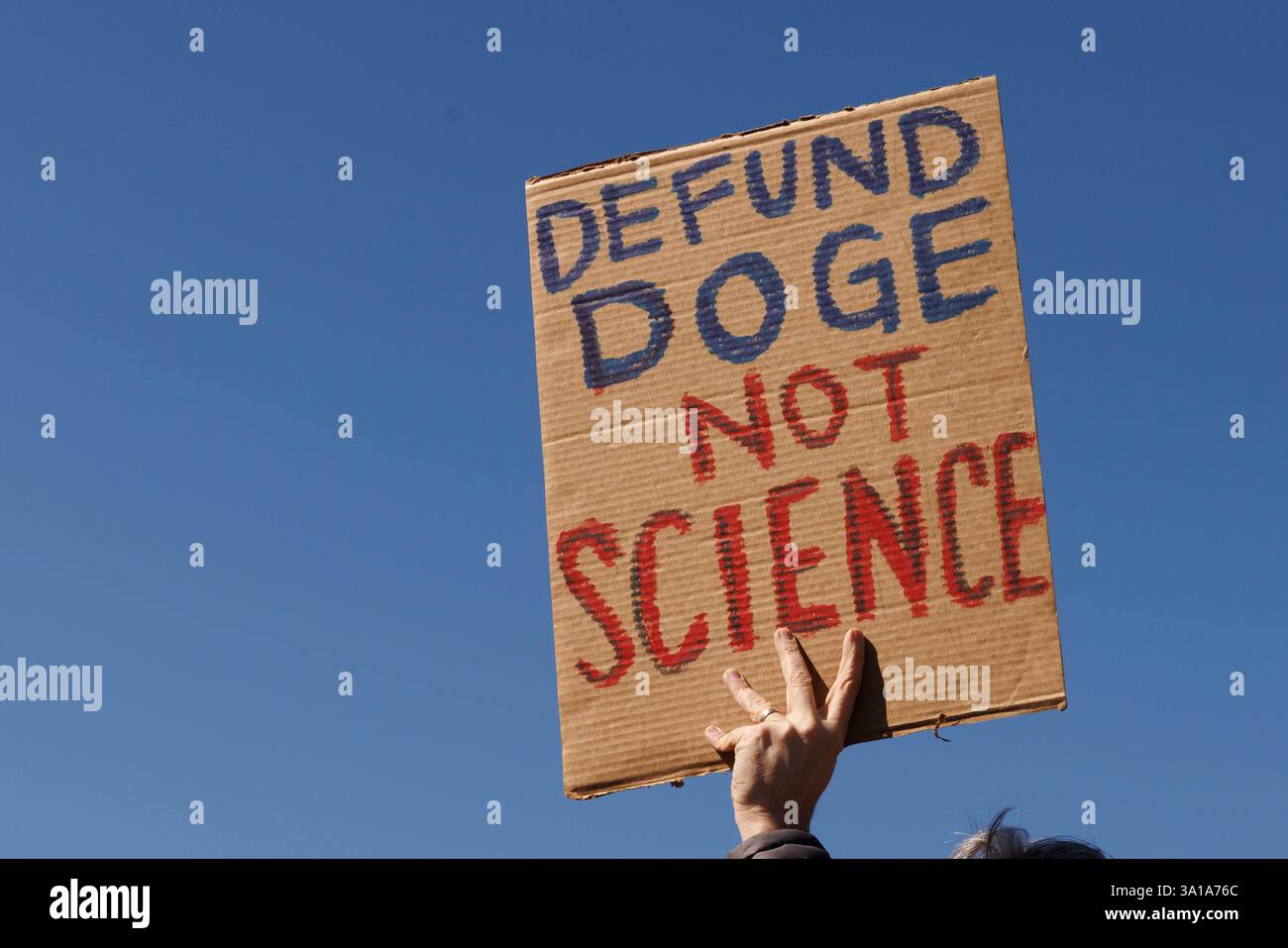 Protesters gather during a “Rally for Science,” against cuts to science ...