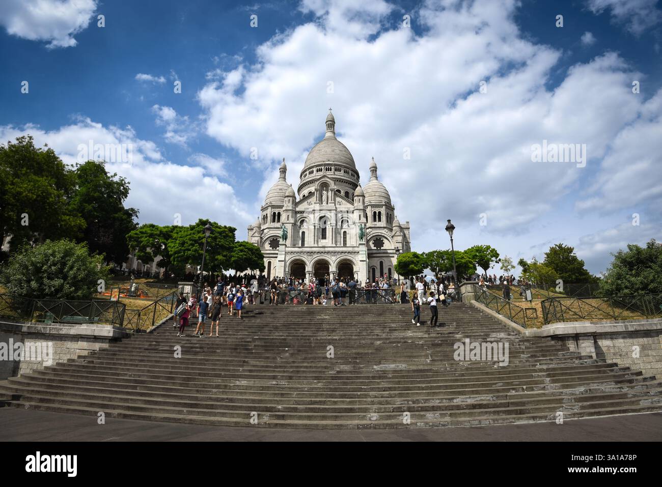 Steps Leading To Sacr Coeur Basilica In Montmartre Paris France 