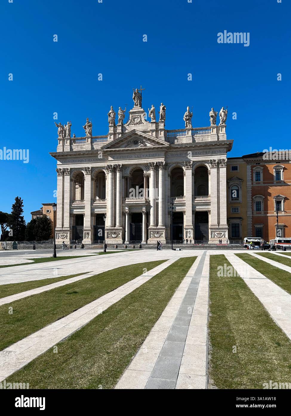 Italy, Lazio, Rome, San Giovanni in Laterano Church, Facade - Smartphone Captured Stock Image