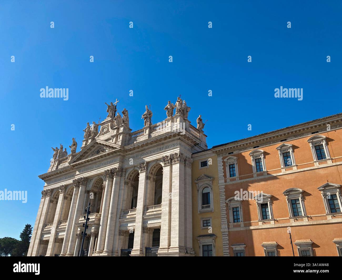 Italy, Lazio, Rome, San Giovanni in Laterano Church, Facade - Smartphone Captured Stock Image
