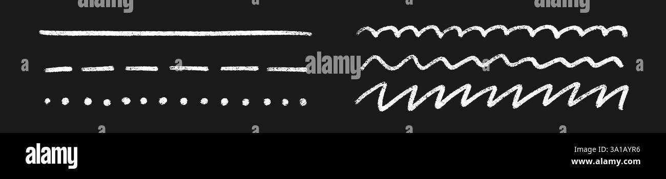 White chalk crayon underline elements Stock Vector Image & Art - Alamy