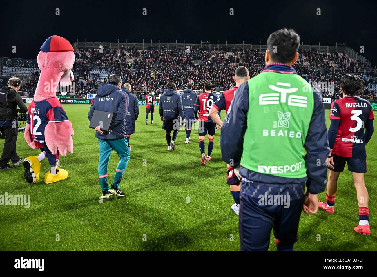 Cagliari, Italy. 07th Mar, 2025. Team Cagliari Calcio during Cagliari
