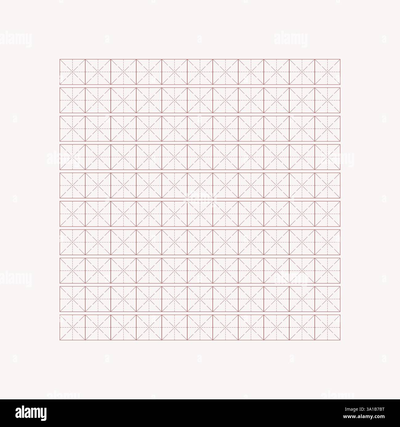 Workbook for writing hieroglyphs. Lined paper for printing. Geometric ...
