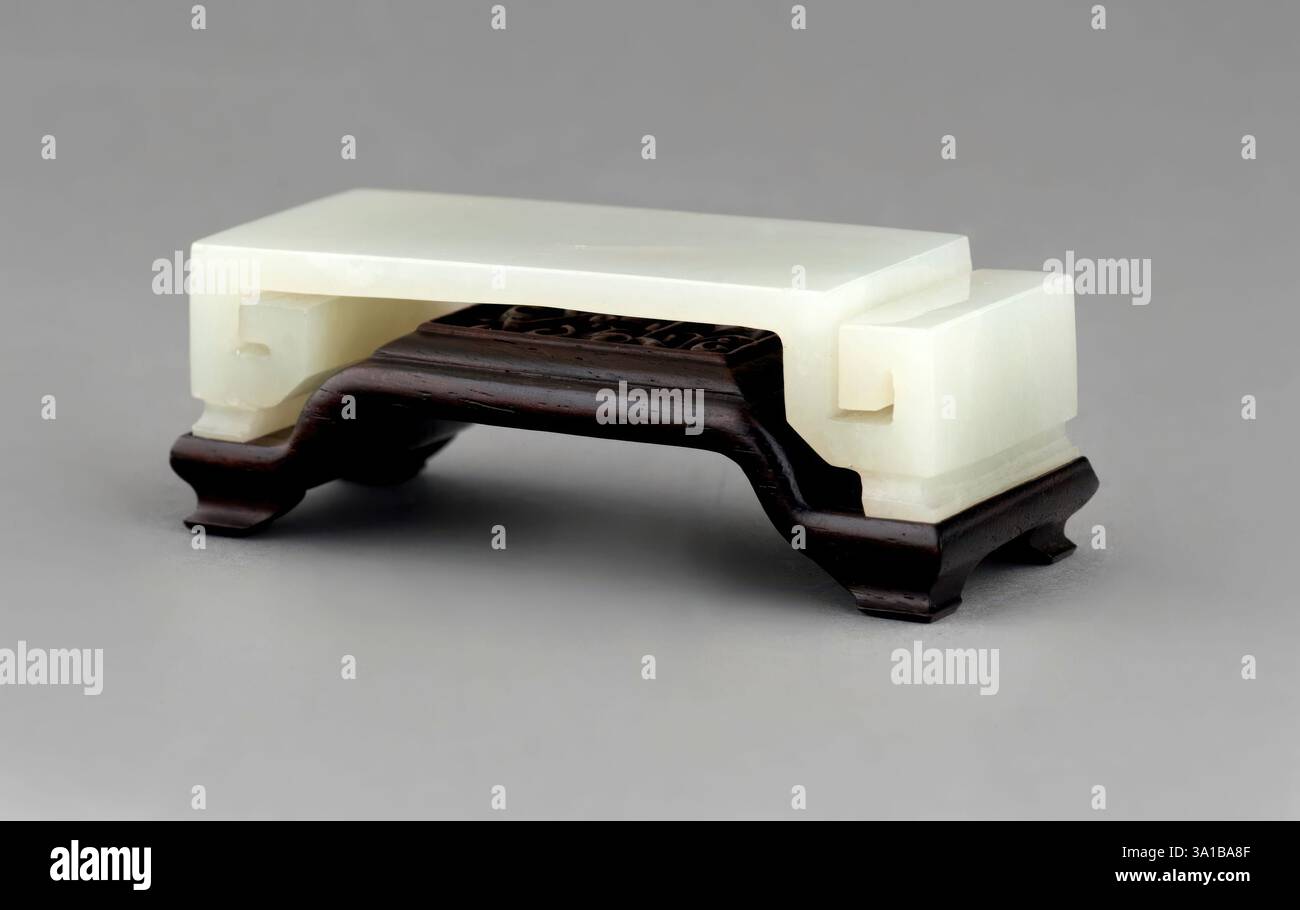 Wrist rest with wood stand. Stock Photo