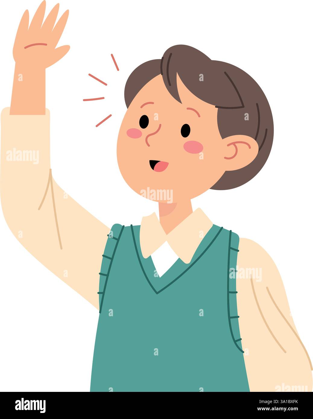 Student Talking Raising Hand Stock Vector Image & Art - Alamy