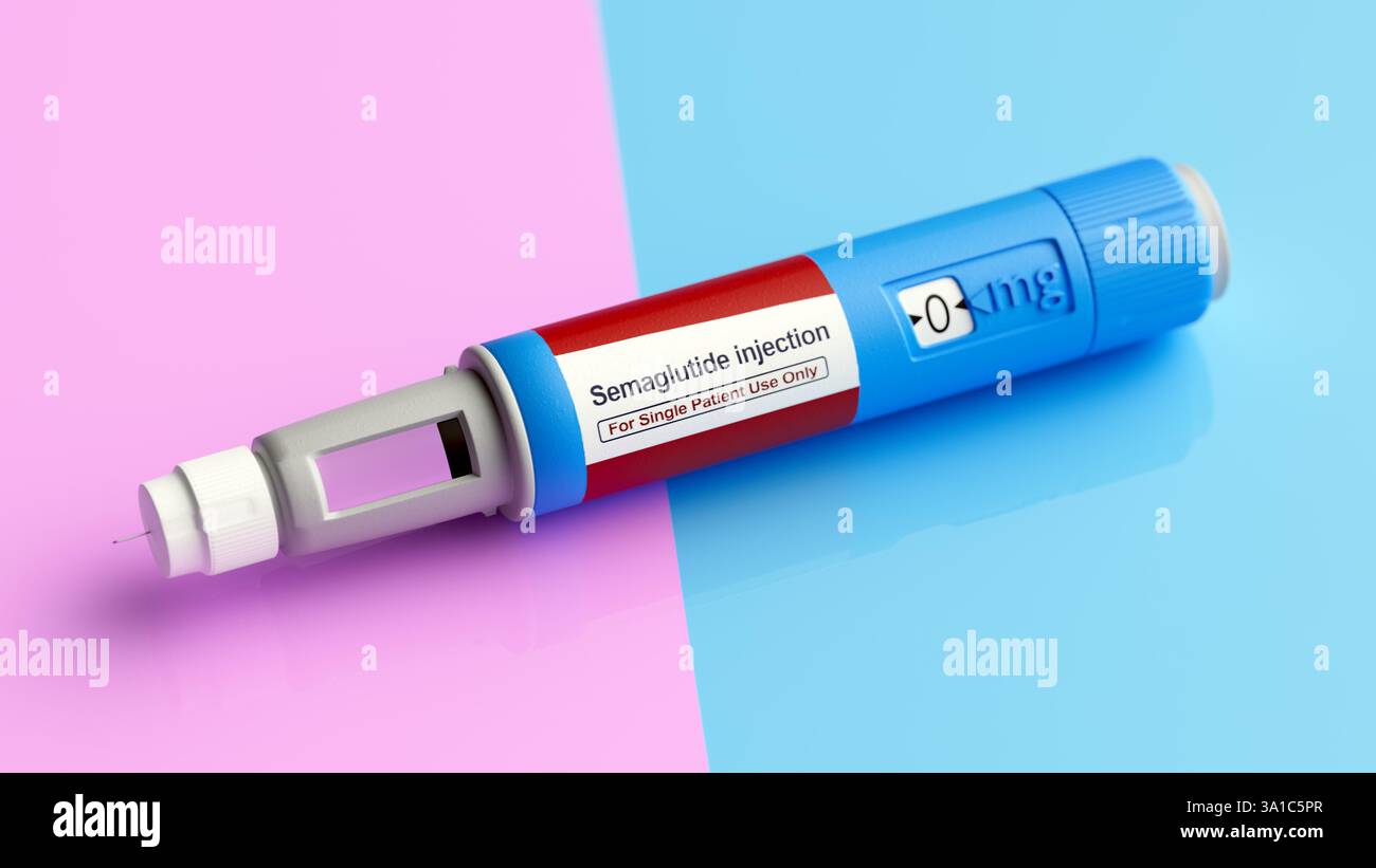 Illustration Of A Pre filled Pen Of Semaglutide Diabetes Medication illustration-of-a-pre-filled-pen-of-semaglutide-diabetes-medication