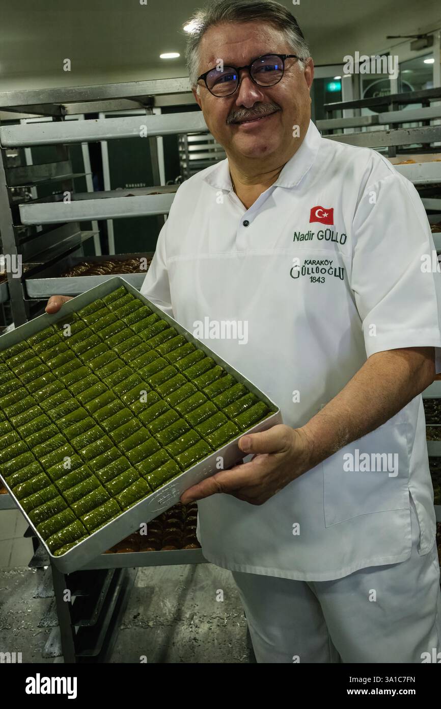 Istanbul, Turkey, Turkiye. Mr. Nadir Gullu, Owner of Gulluoglu ...