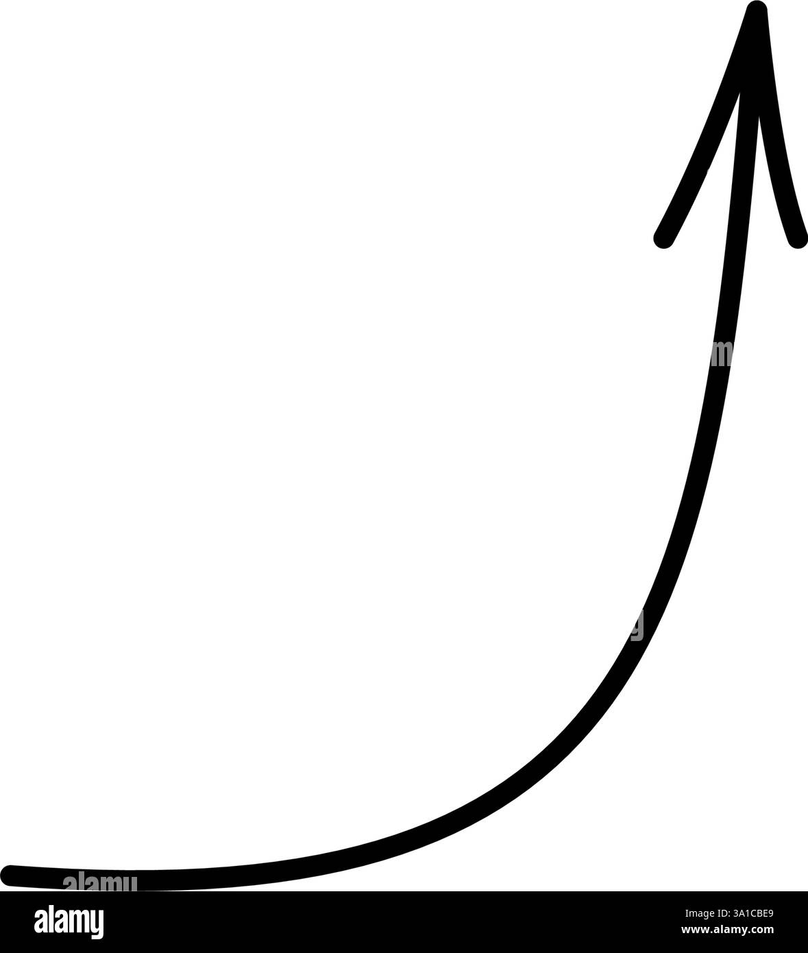 Spiral hand drawn arrows set. Curly line doodle black arrows. Funny ...