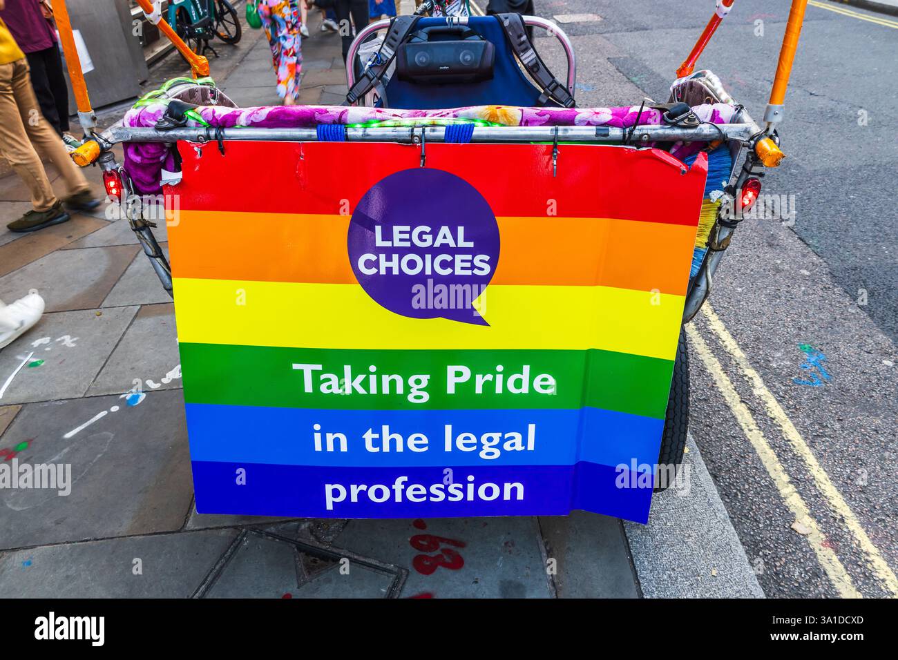 Pride Banner Promoting Inclusivity in the Legal Profession. London, UK, 2 September 2023 Stock Photo