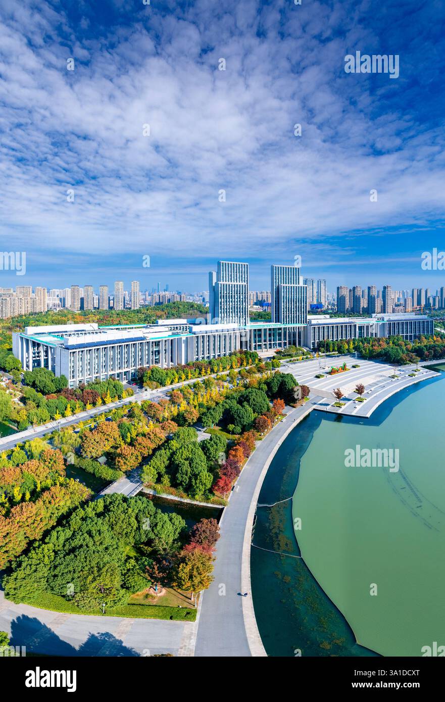 Cityscape of Wuxi City, Jiangsu Province, China Stock Photo