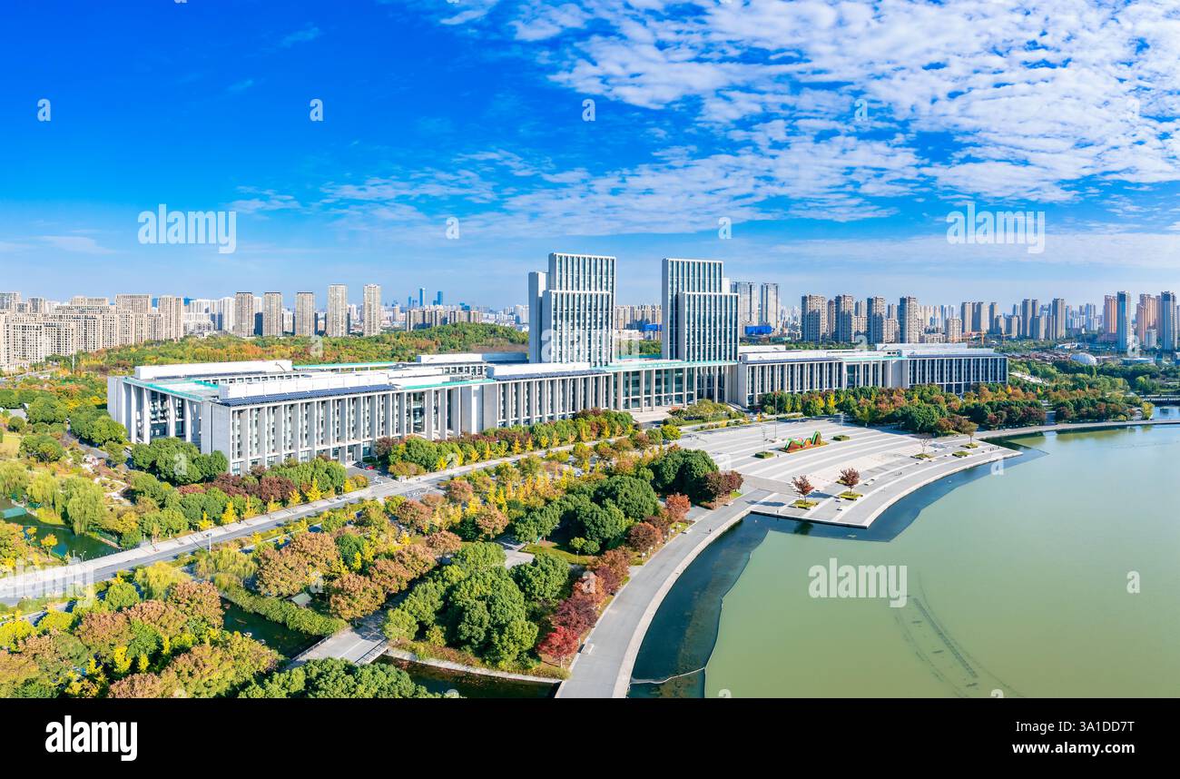 Cityscape of Wuxi City, Jiangsu Province, China Stock Photo