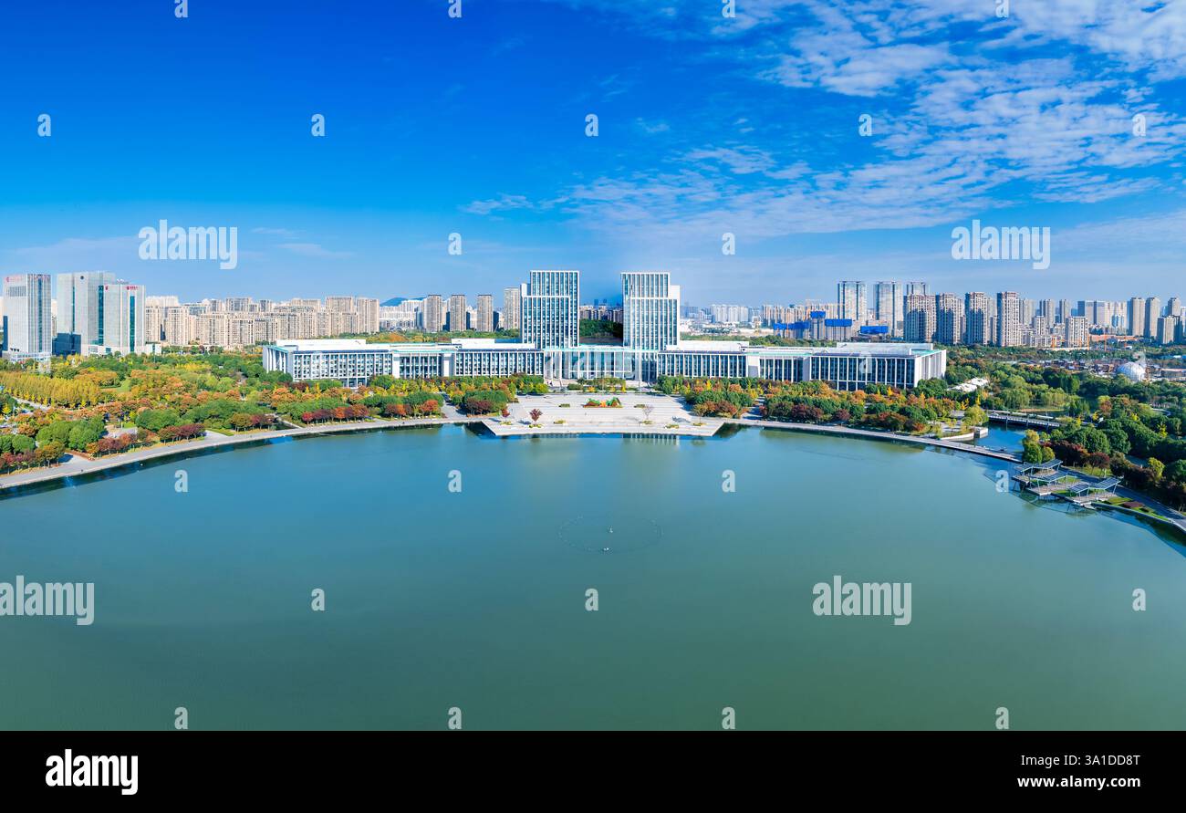 Cityscape of Wuxi City, Jiangsu Province, China Stock Photo