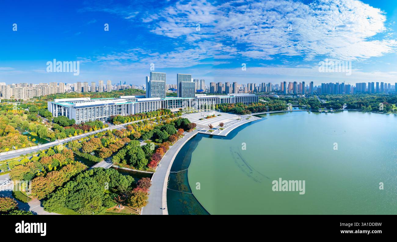 Cityscape of Wuxi City, Jiangsu Province, China Stock Photo