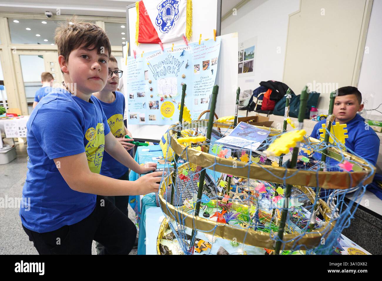 Teams compete during a First Lego League (FLL) Tournament in Zagreb ...