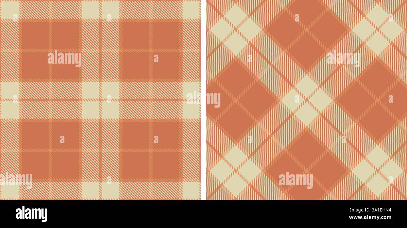 Tartan Seamless Patterns in Pastel themed colors Stock Vector
