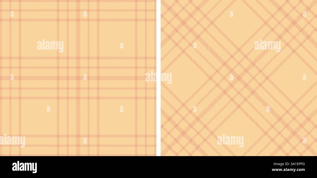 Tartan Seamless Patterns in Pastel themed colors Stock Vector