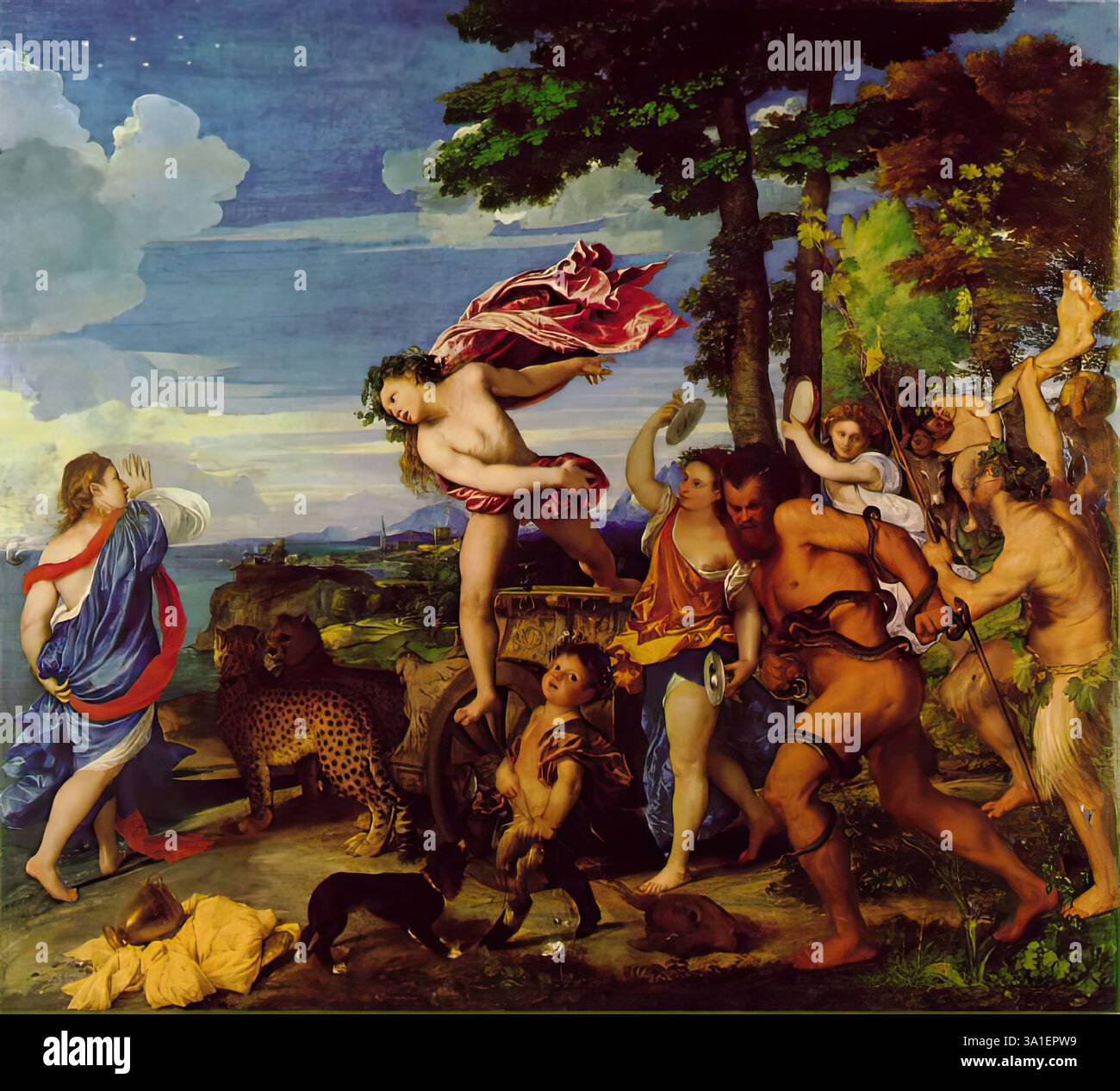 Bacchus and ariadne by tiziano vecellio hi-res stock photography