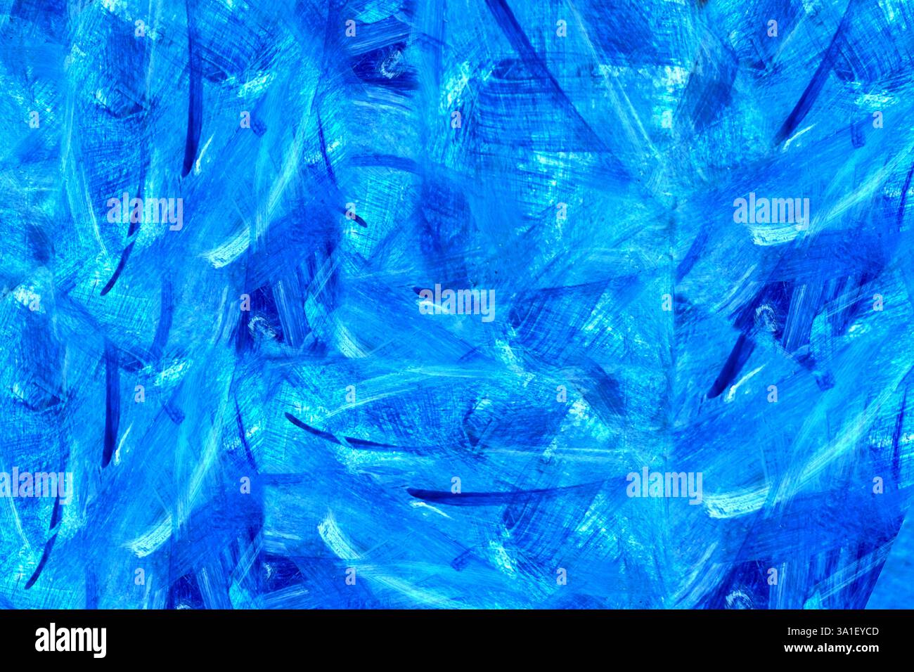 Blue sea paint, waves, chaos, abstract background Stock Photo
