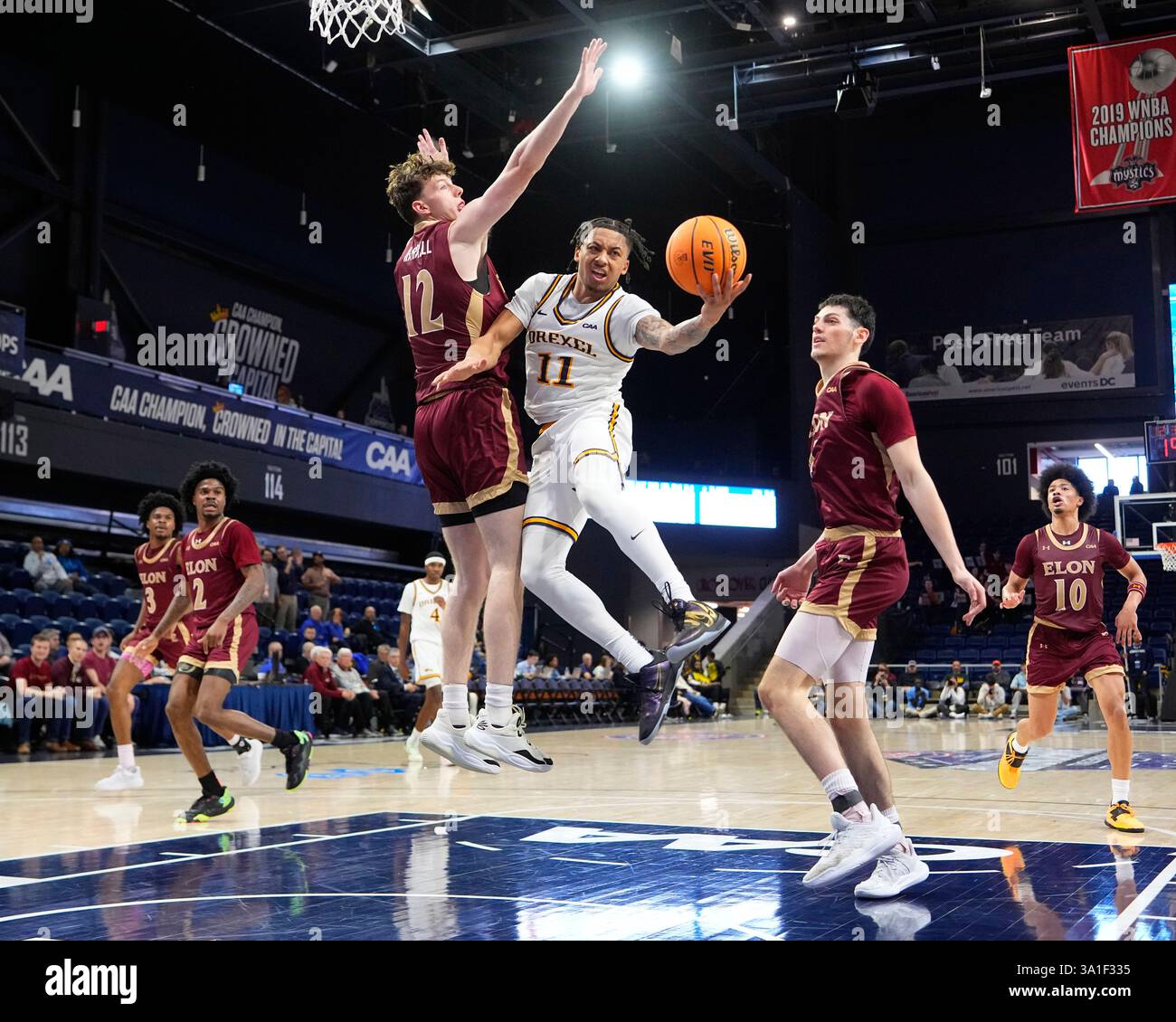 WASHINGTON, DC - MARCH 08: Drexel Dragons Guard Jason Drake (11) shoots ...