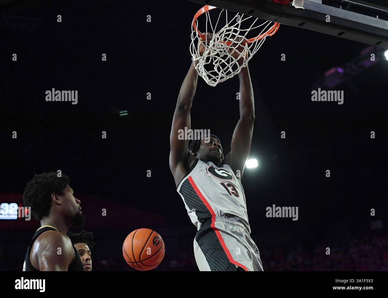 ATHENS, GA - MARCH 08: Georgia Bulldogs forward Dylan James (13) dunks ...