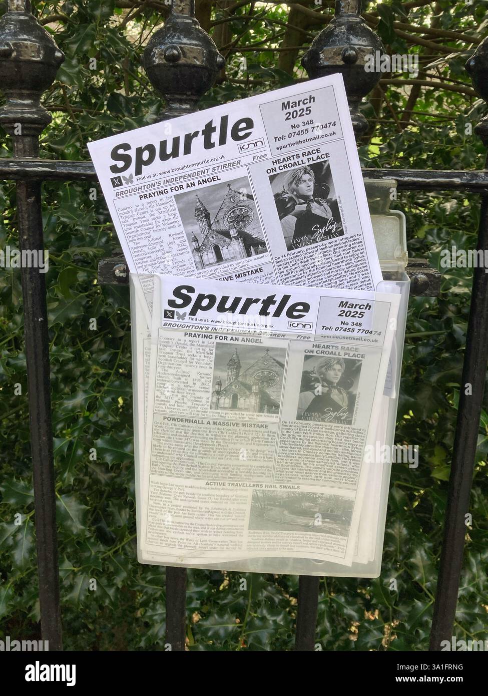 Spurtle, Broughton's independent newspaper, Edinburgh Scotland - Smartphone Captured Stock Image